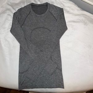 Gray Lululemon long sleeve, size 2